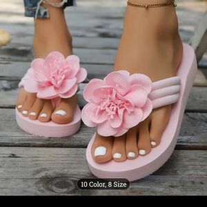 ZMISTUO Women's Pink Bow Flip Flop Slippers